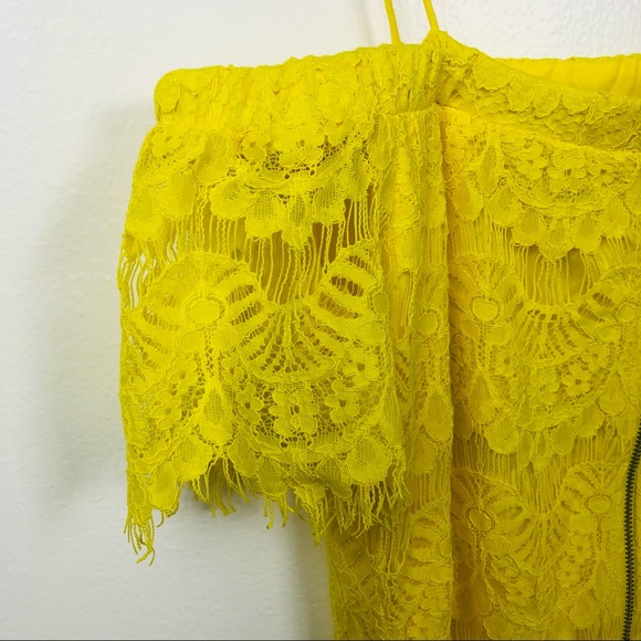 Topshop Yellow Lace Dress - Picture 9 of 9